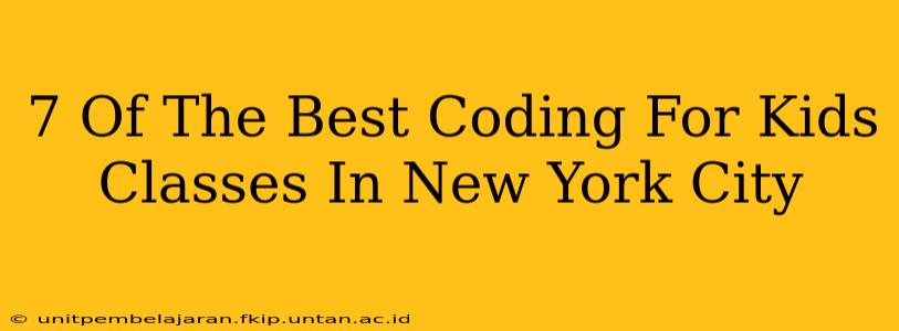 7 Of The Best Coding For Kids Classes In New York City