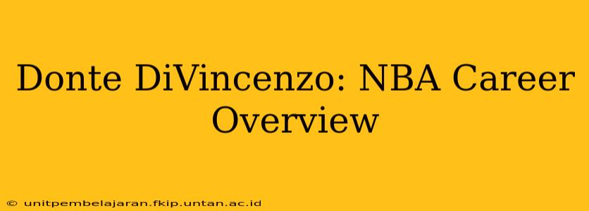 Donte DiVincenzo: NBA Career Overview
